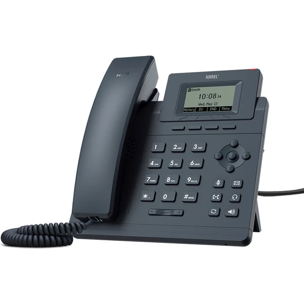 Karel IP310 IP Masaüstü Telefon (Adaptör Dahil) – HD Ses, 2.3'' LCD Ekran, SIP VoIP IP Telefon, Analog Hatta Çalışmaz ürün görseli 1