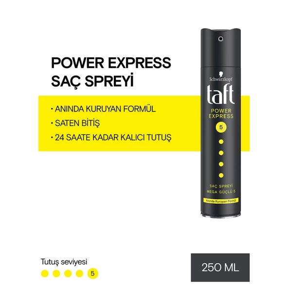 Taft Power Express Saç Spreyi 250 Ml - Resim 2