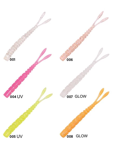 Mustad Aji Worm Pilo-Pilo LRF Silikon Yemi 5cm 15 Adet ürün görseli 1
