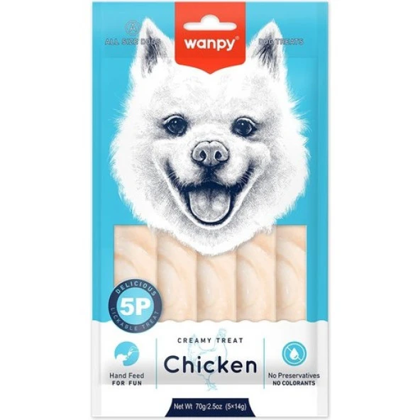 Wanpy Tavuklu Krema Köpek Ödülü 5x14g ürün görseli 1
