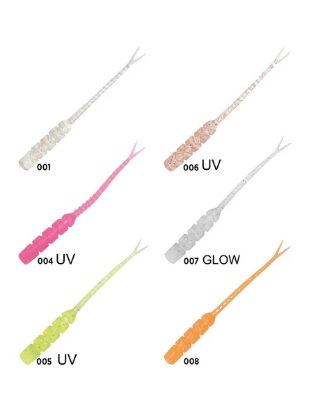 Mustad Aji Worm Bachi-Bachi LRF Silikon Yemi 5cm 15 Adet ürün görseli 1