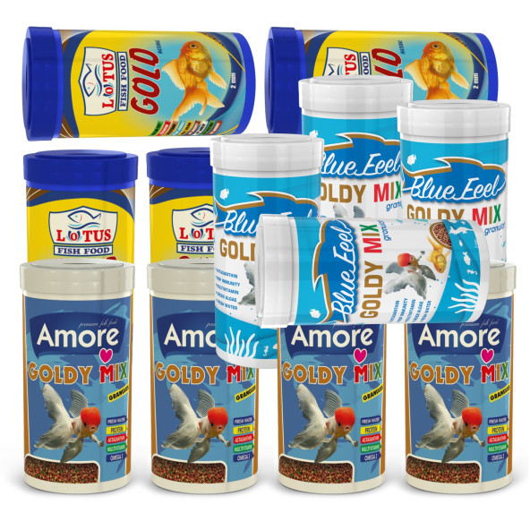 Amore Gold Mix 4x250ml + Bluefeel Goldy Mix 4x250ml + Lotus Gold Natural 4x250ml Kutu ürün görseli 1