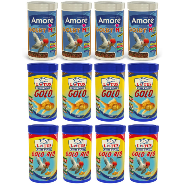 Amore Gold Mix 4x250ml + Lotus Gold Natural 4x250ml + Lotus Gold Red 4x250ml Kutu ürün görseli 1