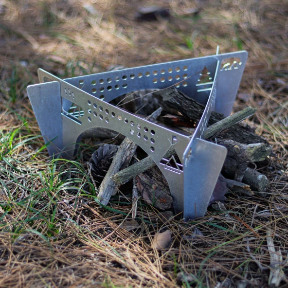 Kamp Ayısı® Çelebi™ Bushcraft Jel Yakıtlı Osmanlı Ocağı ürün görseli 1