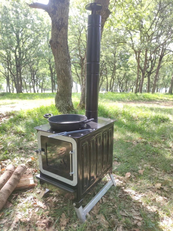 Kamp ve Çadır Sobası, Odun Sobası, Taşınabilir Soba - Resim 6