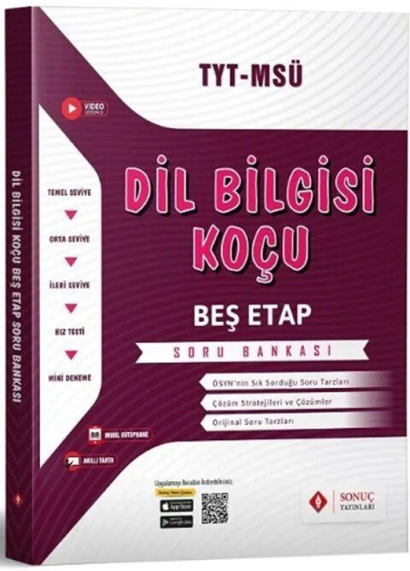 TYT MSÜ Dil Bilgisi Koçu Beş Etap Soru Bankası Sonuç Yayınları ürün görseli 1