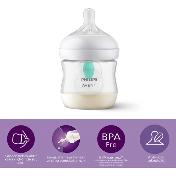 Philips Avent Natural Response Anti-Colic PP Biberon 125 ml +0 ay ürün görseli 1