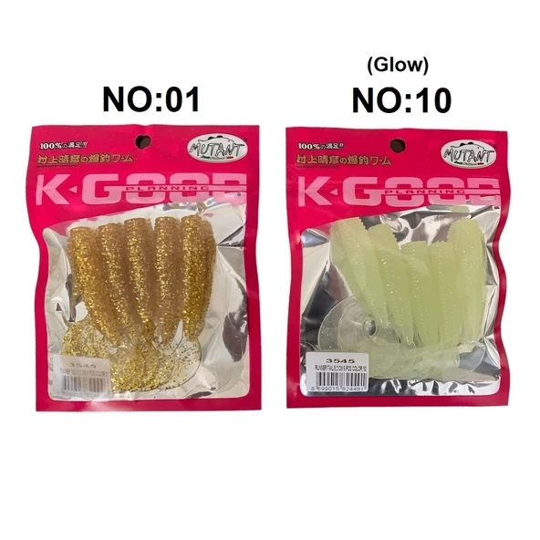 Mutant 3545 Runner Tail 8cm 6.8gr 5'li Paket Silikon Yem İğnesiz ürün görseli 1