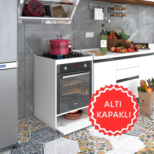 Kenzlife ankastre modülü kabini berilyum byz fırın ocak dolabı kapaklı ürün görseli 1