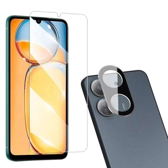 Gpack Xiaomi Redmi 13C Ekran Koruyucu Şeffaf  3D Kamera Camı ürün görseli 1