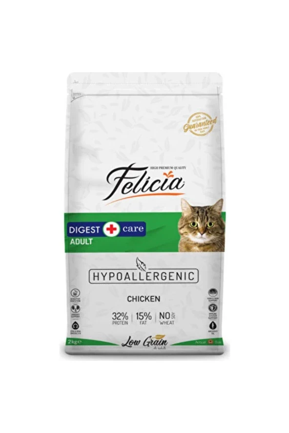 Felicia HypoAllergenic Tavuklu ve Hamsili Düşük Tahıllı Yetişkin Kedi Maması 2kg ürün görseli 1