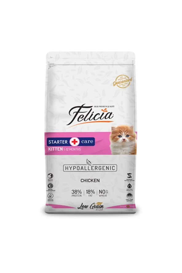 Felicia Hypoallergenic Tavuklu Ve Hamsili Düşük Tahıllı Yavru Kedi Maması 2Kg ürün görseli 1