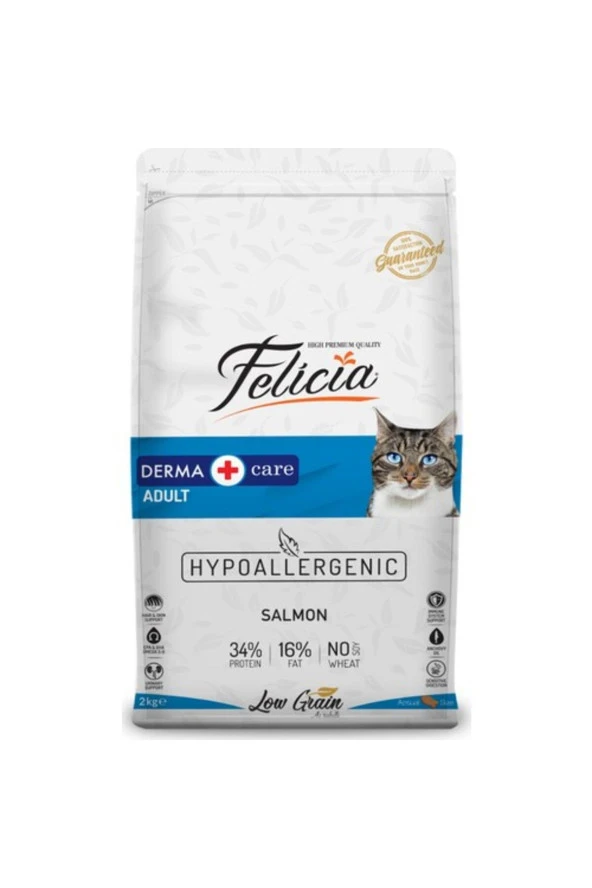 Felicia Hypoallergenic Somonlu Düşük Tahıllı Yetişkin Kedi Maması 2Kg ürün görseli 1