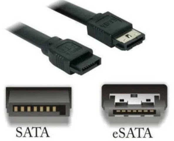 NAVİDATA Esata Sata 7pın 3 Gbps Esata To Sata 100cm Sata To Esata 1m ürün görseli 1
