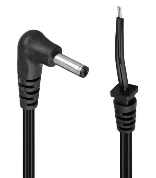 Weko Yerli Üretim 3,5x1,5 Notebook Adaptörü Tamir Kablo 1.5 Metre L Tip Jacklı Siyah Dc Kablo 3.5X1.35 (4324) ürün görseli 1