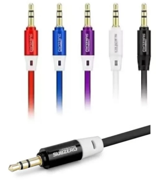 AX35 1M AUX KABLO 3.5MM 1 METRE SES KABLOSU SİYAH ürün görseli 1