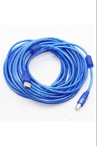 Navidata 10m Usb Yazıcı Kablosu Kaliteli - Çift Filtreli - Mavi - Usb 2.0 10 Metre Yazıcı Kablo ürün görseli 1