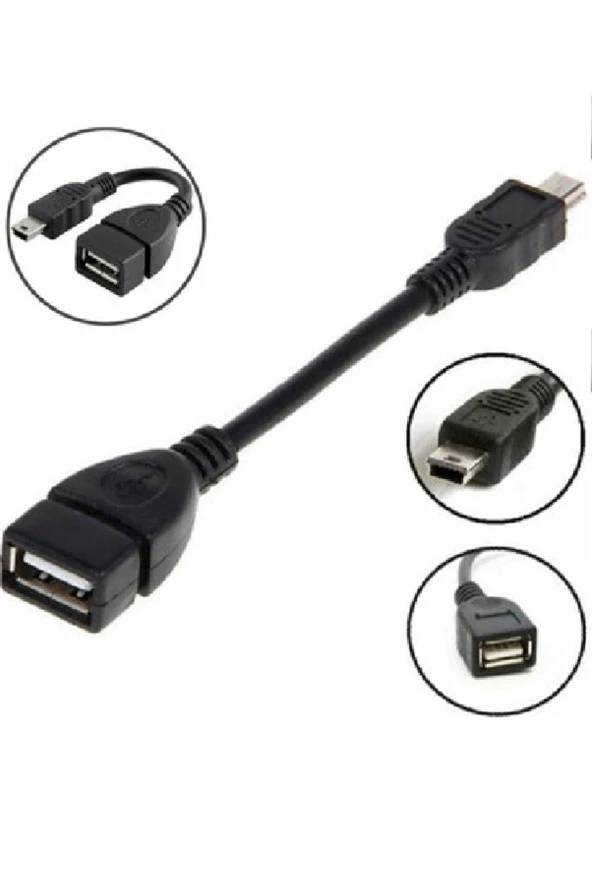 NAVİDATA 15CM 5 PİN MİNİ USB OTG KABLO-MİNİ 5 PİN OTG USB KABLO ürün görseli 1