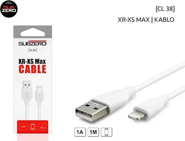 Subzero CL38 1a Lightning USB Şarj Data Kablo 1m iphone kablo ürün görseli 1