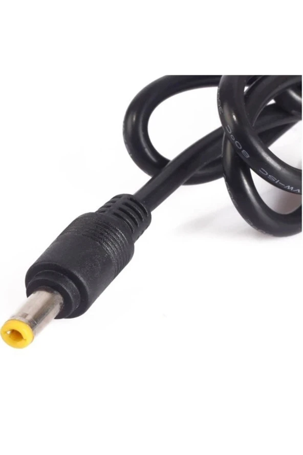 Tunex Standart 5.5X2.5 Mm Notebook Adaptör Tamir Kablosu 5,5X2,5 Düz Sarı Uç Dc Kablo ürün görseli 1
