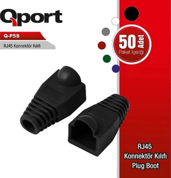 QPORT Q-P5S RJ45 KONNEKTÖR KILIFI 50'Lİ PAKET RJ45 KILIF 50 ADET ürün görseli 1