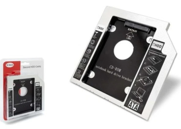Hdd Caddy Serial Ata 9.5 Mm HDX1755 SSD Kızak ürün görseli 1