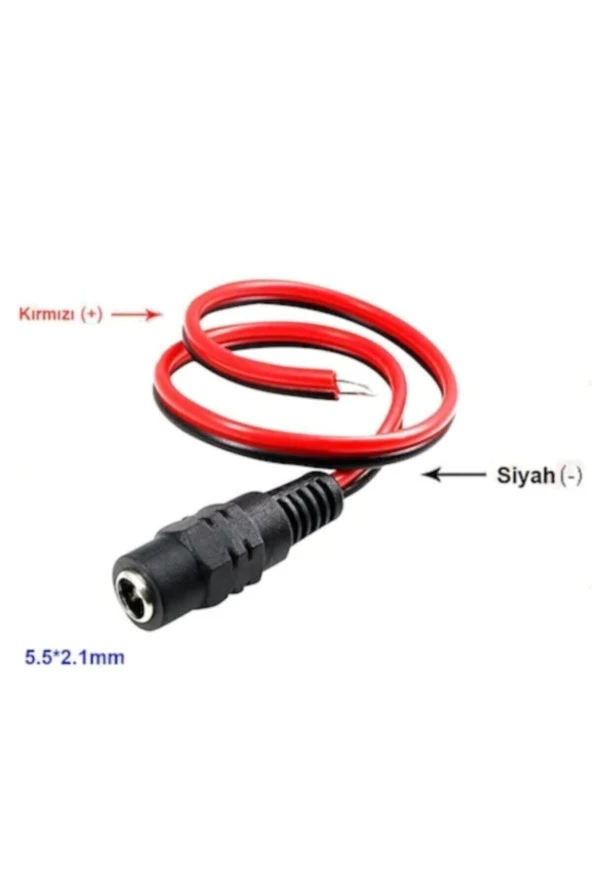 Güvenlik Kamerası 12v Dc Dişi Power Jack Dc Jak Kablo Bağlantı Kablosu 1 Adet ürün görseli 1