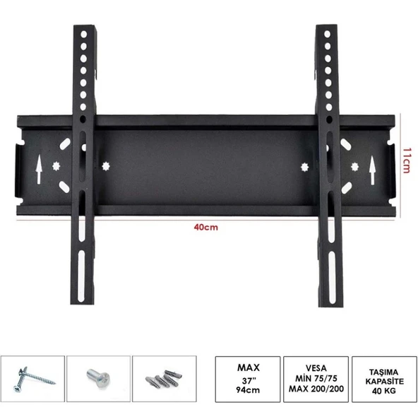Ufix LCD TV Askı Aparatı Sabit 37"/40"/42" 94-106CM ürün görseli 1