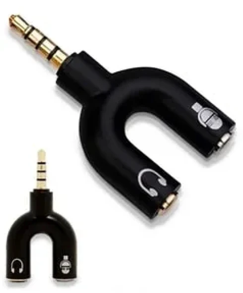 hn4612 Kulaklık Mikrofon Ayırıcı Adaptör Kulaklık Mikrofon Birleştirici Adaptör Kulaklık Çevirici ürün görseli 1
