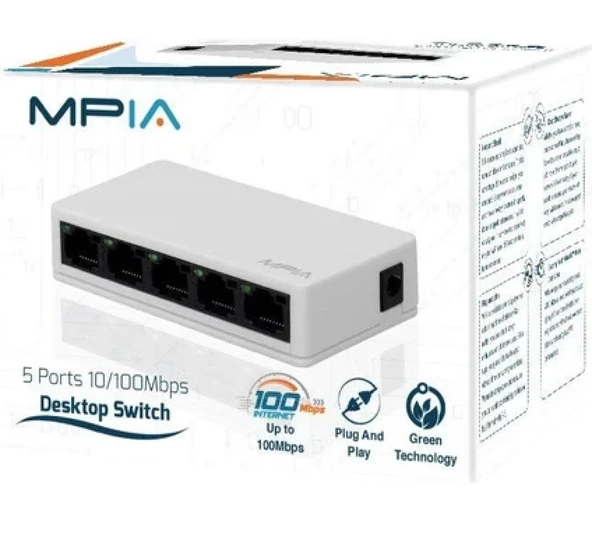 Mpıa S5 5 Ports 10/100MBPS Desktop Switch - Resim 2
