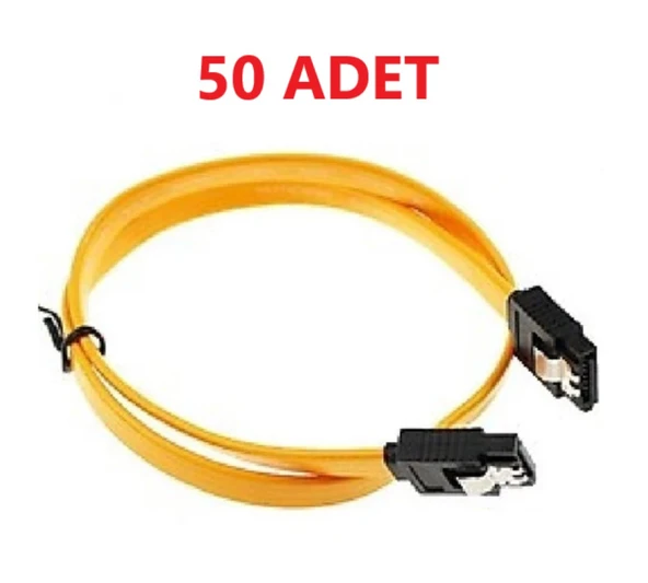 50cm Kilitli Sata Kablo Serial Ata Sata Data Kablo Klipsli 50 Adet ürün görseli 1