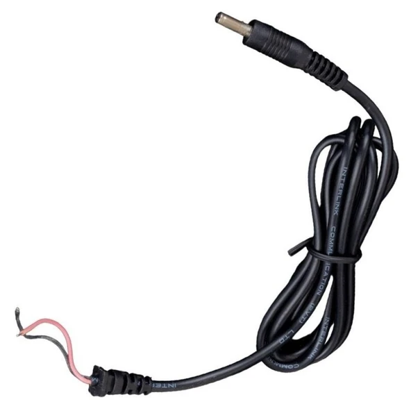 WEKO 3,5x1,35 NOTEBOOK ADAPTÖRÜ TAMİR KABLO 1.5 METRE DÜZ UÇLU JACKLI SİYAH YERLİ ÜRETİM DC KABLO 3.5x1.35 MM ürün görseli 1
