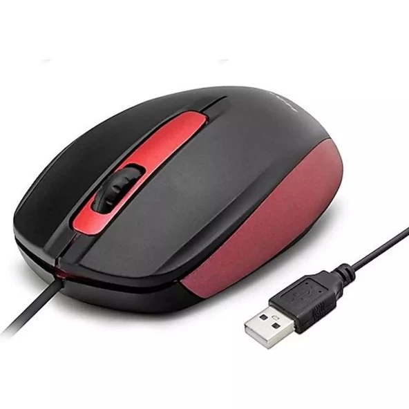 HADRON HDX3253(5667) MOUSE KABLOLU USB 1400 DPI 110CM KIRMIZI ürün görseli 1