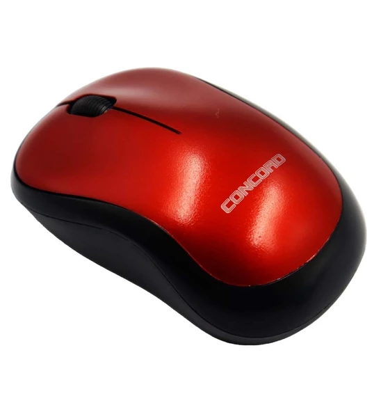 Concord C-13 2.4ghz Optik 1200DPİ Kablosuz Mouse KIRMIZI ürün görseli 1