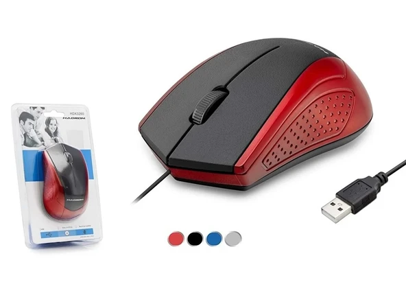Hadron Hdx3260 Mouse Kablolu Usb 800 Dpı 143cm - Resim 2
