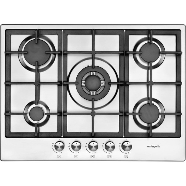 EMİNÇELİK EC-AH 2250 BW X70 DNG 5 22380 D GÖZLÜ INOX 70 CM ANKASTRE OCAK WOK'LU ürün görseli 1