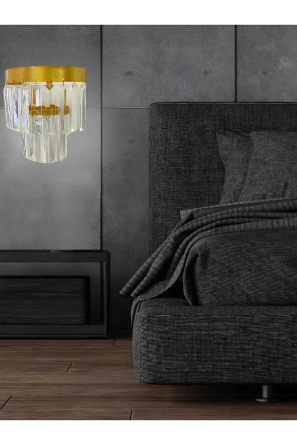Birsen Aydınlatma 20X23 NİLSA DUVAR APLİĞİ E-14 SARI ürün görseli 1