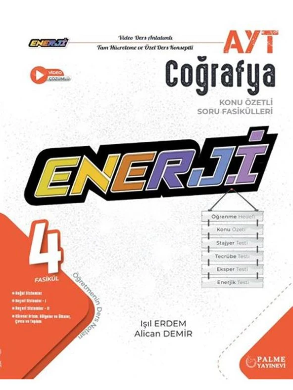 PALME YKS AYT ENERJİ COĞRAFYA KONU ÖZETLİ SORU FASİKÜLLERİ *YENİ* ürün görseli 1