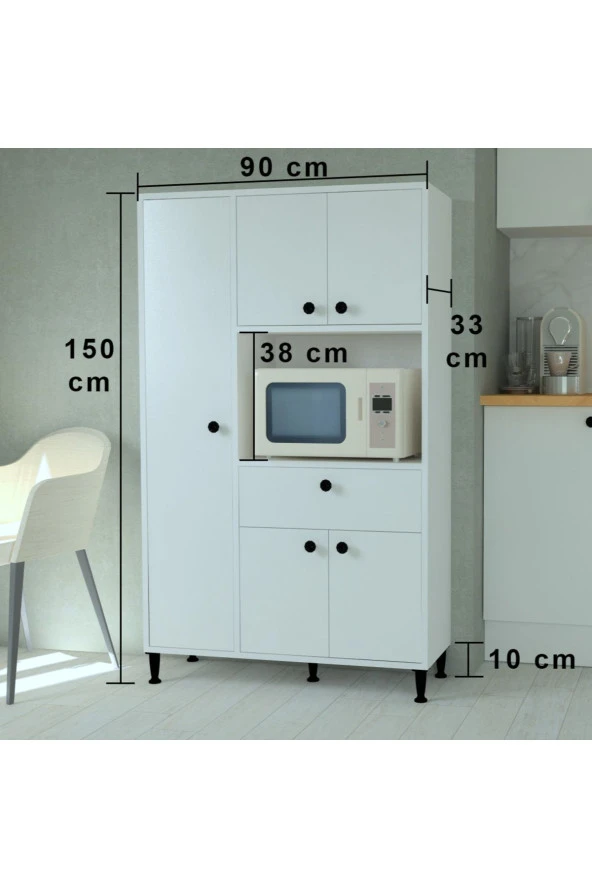 Mobilique Bergama 90cm Kiler Dolabı ürün görseli 1