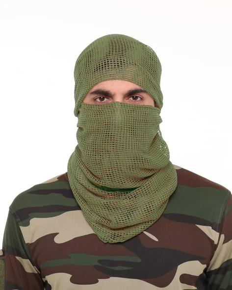 Kamuflaj Kare Fileli Askeri Şal, Fileli Puşi, Gizlenme Ağı Tactical File Puşi - Poşi 90X180 Cm HAK ürün görseli 1
