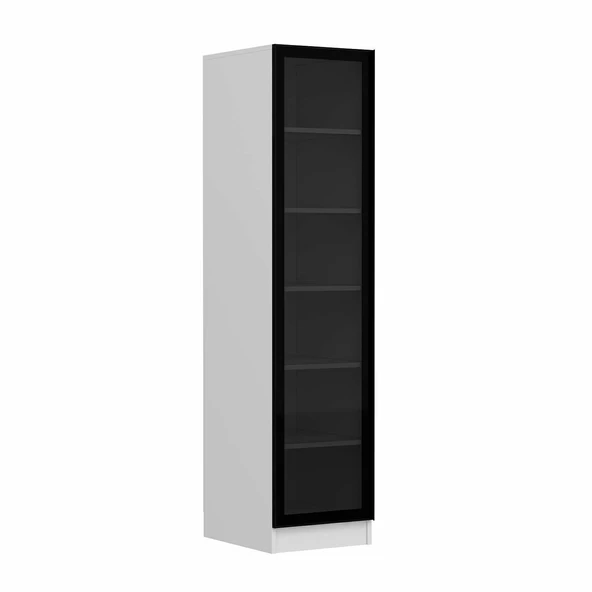 Minar Kale 210 1K Raflı Dlp Beyaz - Füme Cam ürün görseli 1