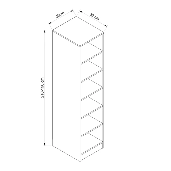 Minar M1021-Kale 1 Gövde Raflı Dore 190Cm - Resim 4