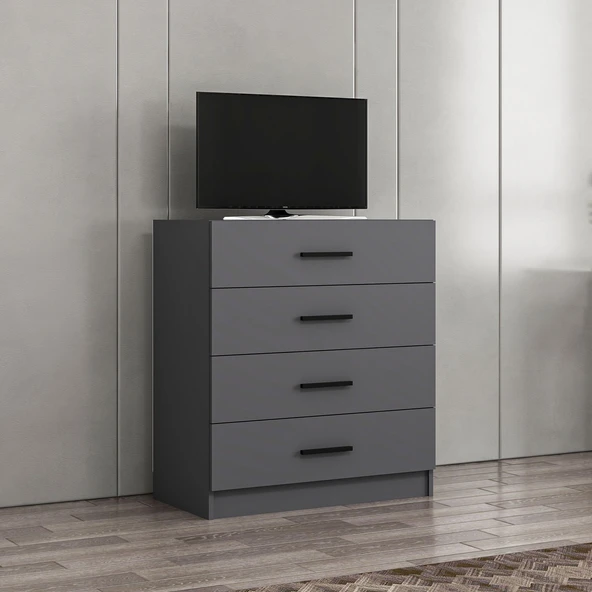 Minar D4002-Kale Tv Çekmece Modül-Antrasit - Resim 2