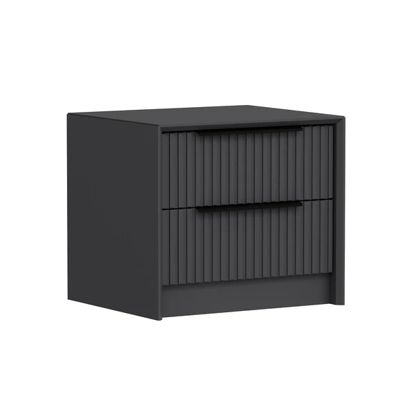 Minar Kale Luxe Soft 2Çek Mebran Komodin-Antrasit - Resim 3