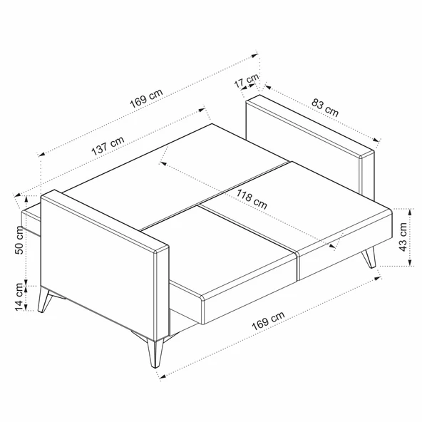 Minar Kristal 2'Li Koltuk Bej - Resim 6