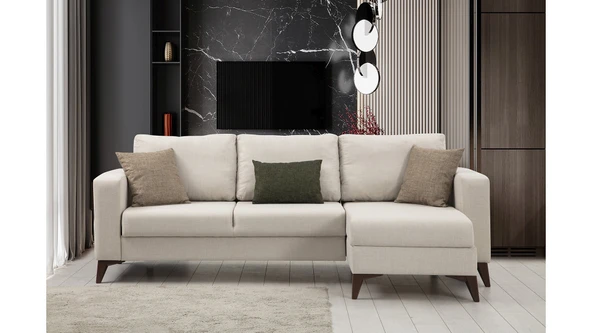 Minar Kristal 2+Dinlenme Köşe Takımı Bej - Resim 2