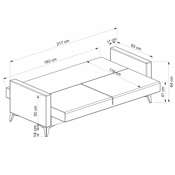 Minar Kristal 3+3 Koltuk Takımı Antrasit - Resim 7