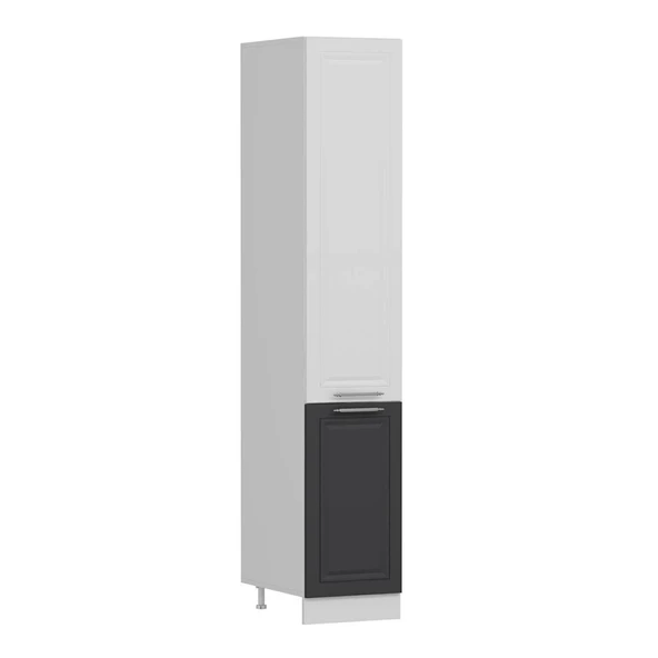 Minar 45 Cm Mutfak Boy Dolabı Beyaz Antrasit D45-Mcba1 - Resim 4
