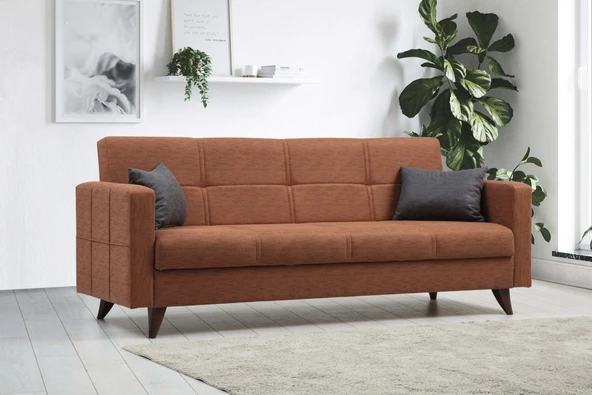 Minar Polya Üçlü Koltuk-Kiremit 95 ürün görseli 1