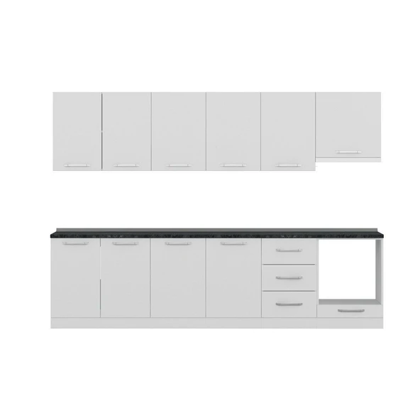 Minar 300 Cm Mutfak Dolabı Beyaz 300-B6 - Resim 2